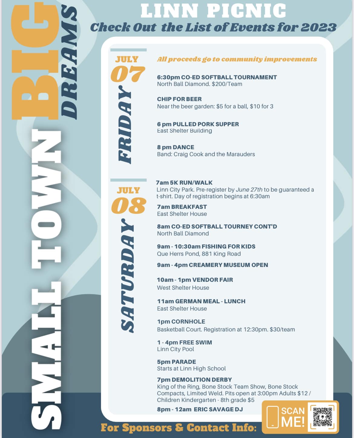 President of the Linn Booster Club Discusses Linn Picnic