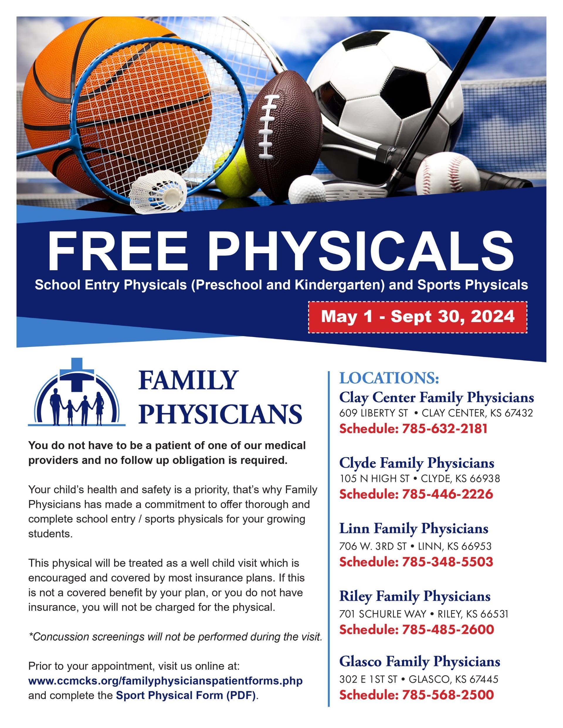 CCMC Family Physicians Providing Free School Physicals This Summer