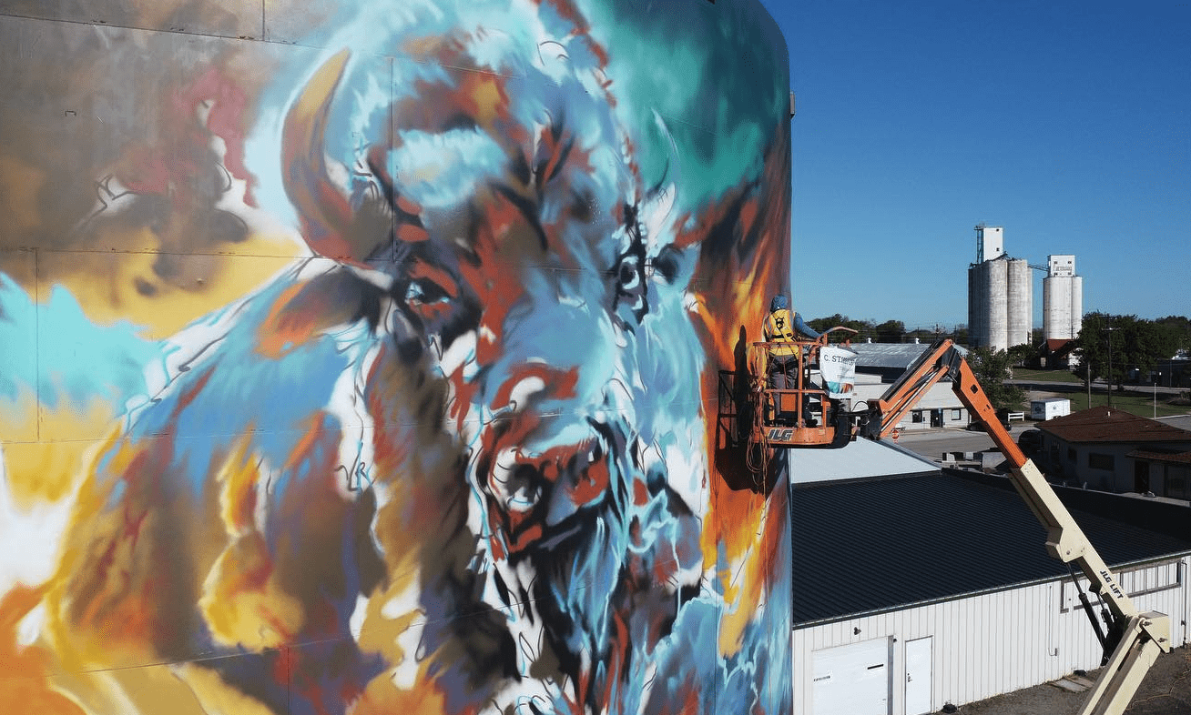 Progress Made on Prairie Thunder Mural; Artists Talk Foot Traffic ...