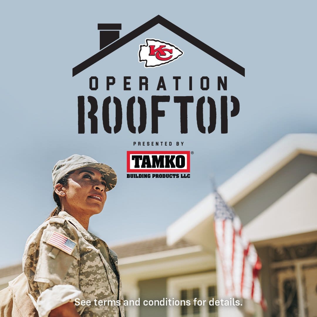 TAMKO and Kansas City Chiefs Launch Operation Rooftop for Military