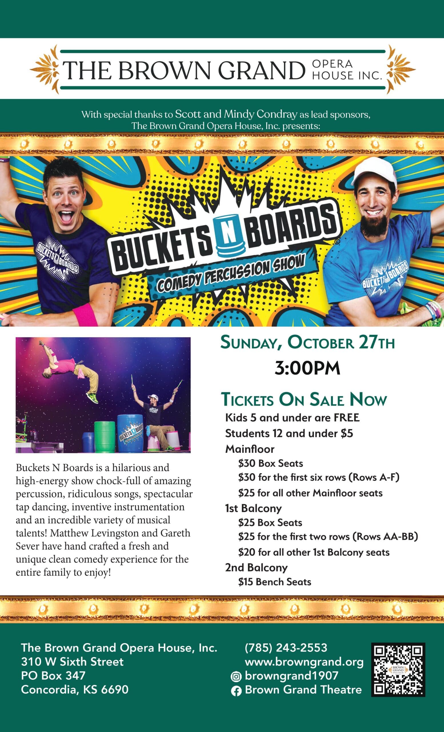 Buckets N Boards to Perform at the Brown Grand KCLY Radio